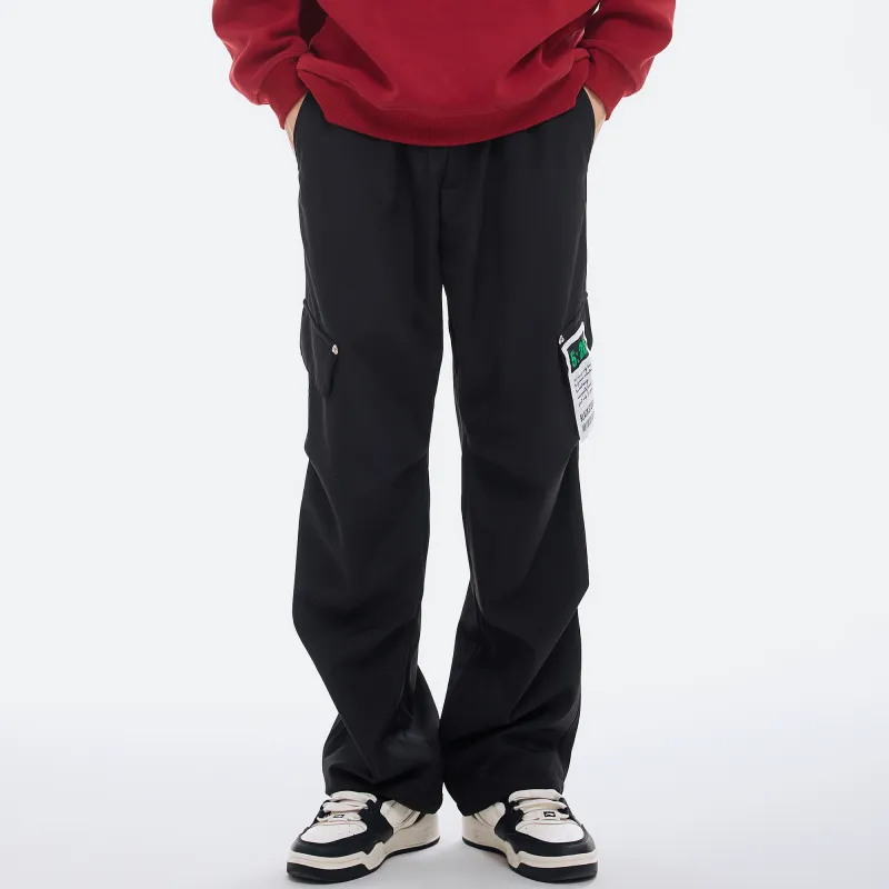 FORIDER Casual Pants Unisex Black-2