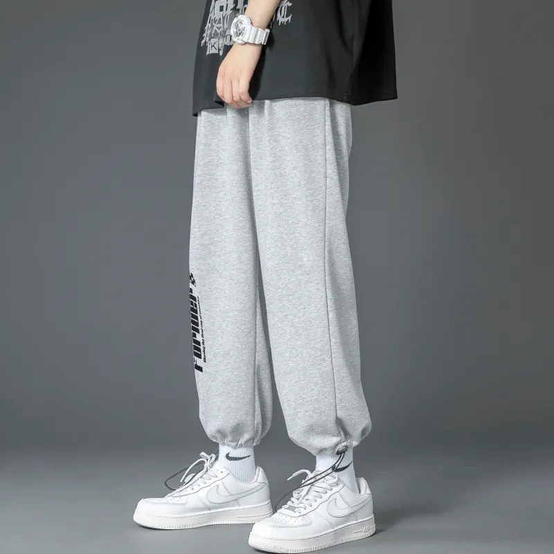 FORIDER Casual Pants Unisex Gray-5