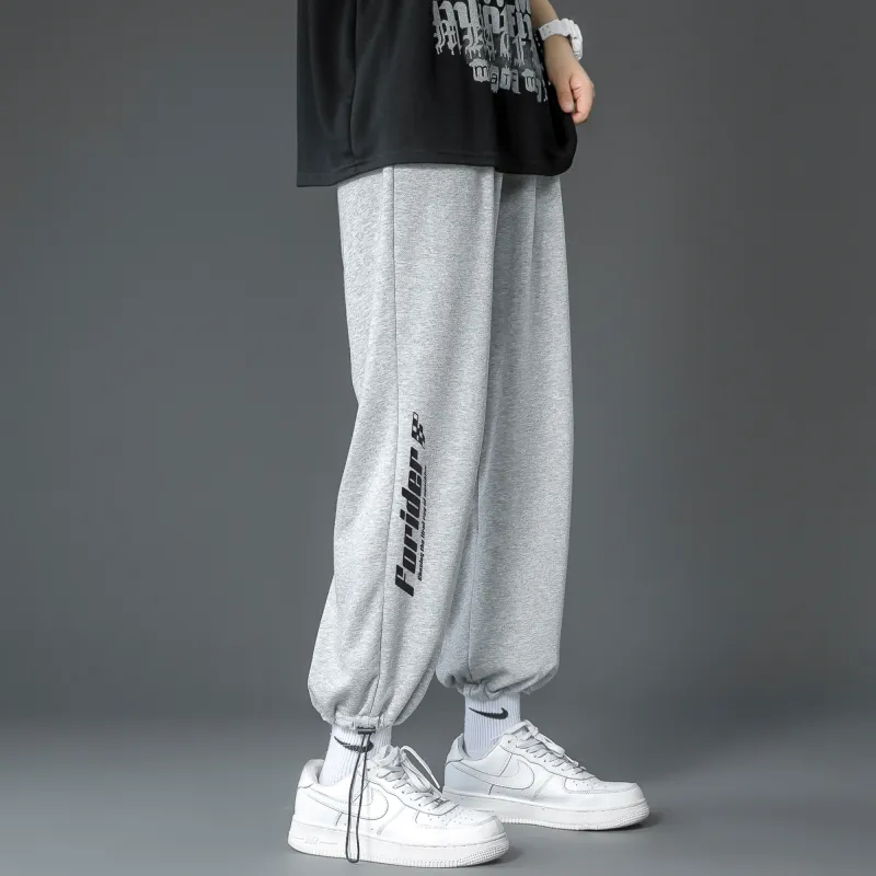 FORIDER Casual Pants Unisex Gray-6