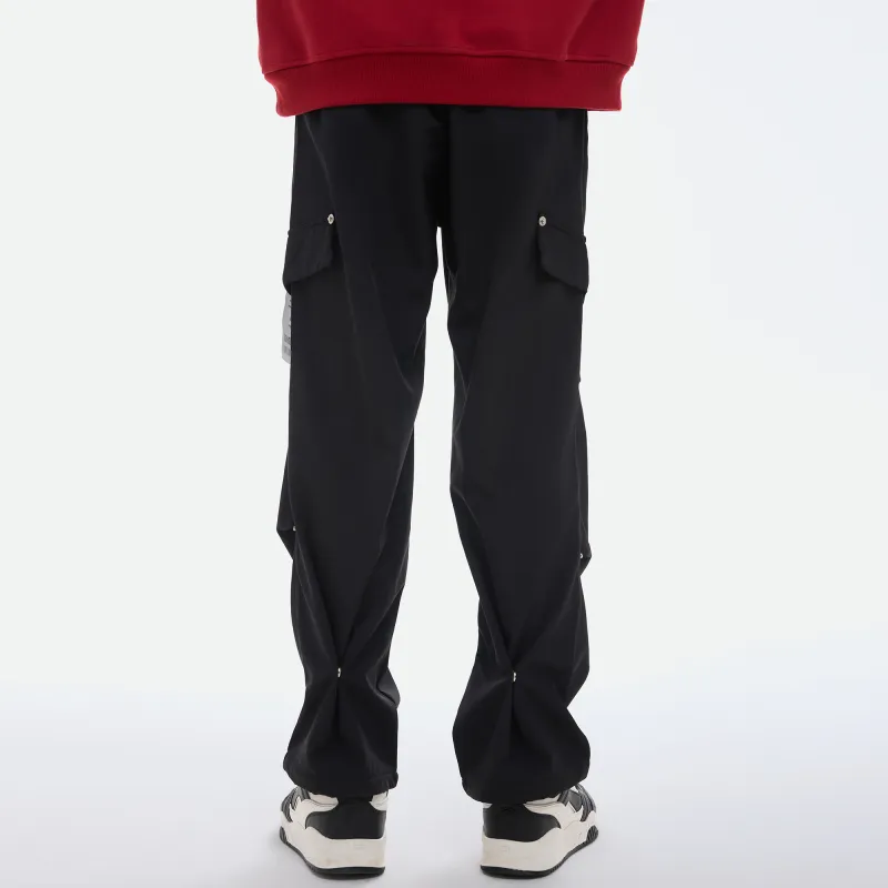 FORIDER Casual Pants Unisex Black-4