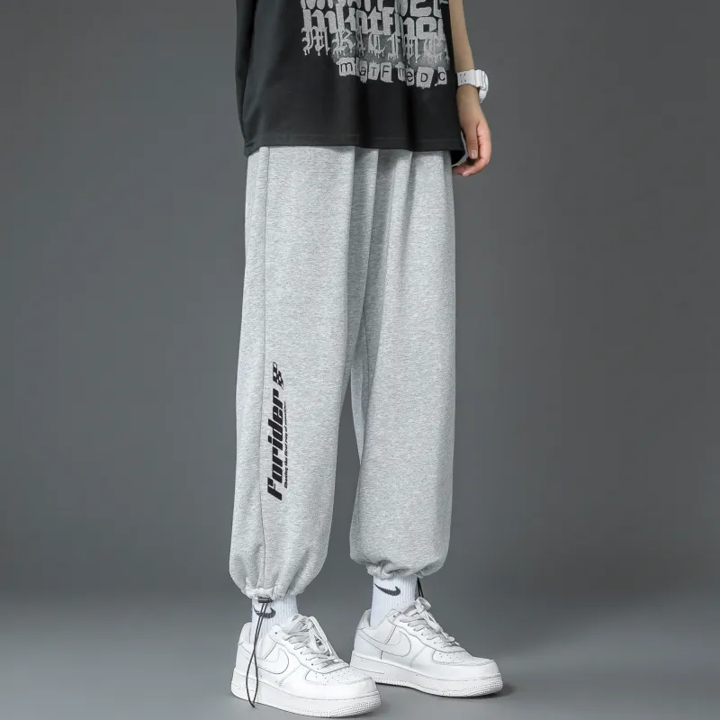 FORIDER Casual Pants Unisex Gray-2
