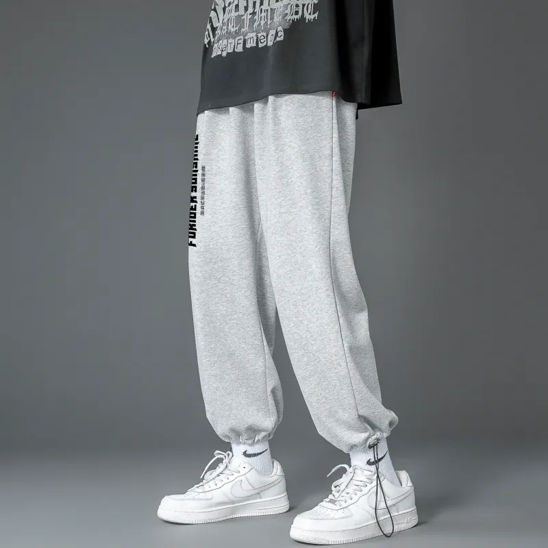 FORIDER Casual Pants Unisex Gray-3