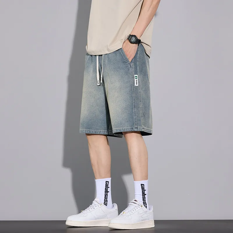 JUCY JUDY Denim Shorts Unisex Vintage Blue-5