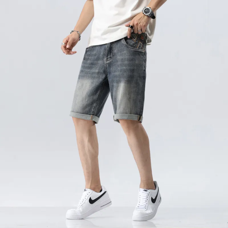 JUCY JUDY Denim Shorts Unisex Blue Gray-4
