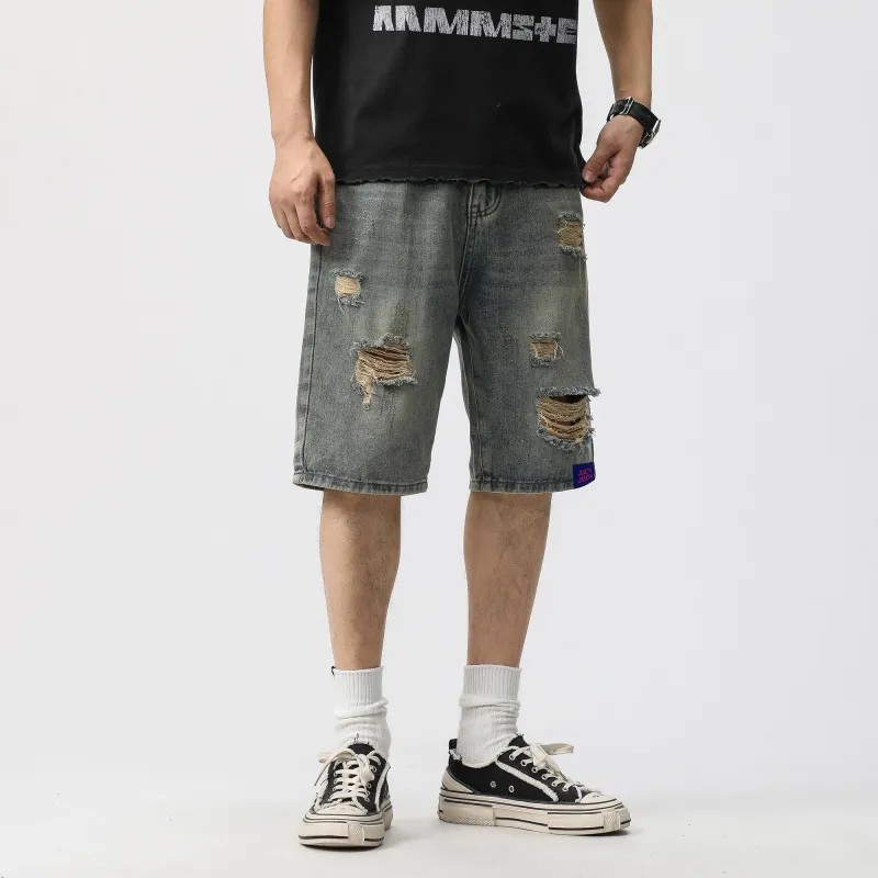 JUCY JUDY Denim Shorts Unisex Vintage Blue-4