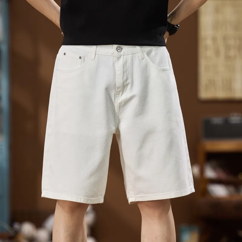 JUCY JUDY Denim Shorts Unisex White-4