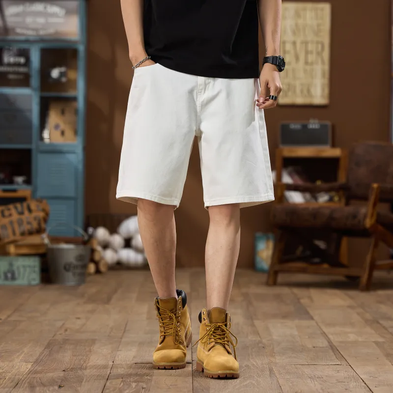 JUCY JUDY Denim Shorts Unisex White-3