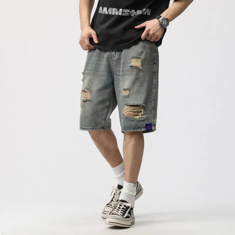 JUCY JUDY Denim Shorts Unisex Vintage Blue-5