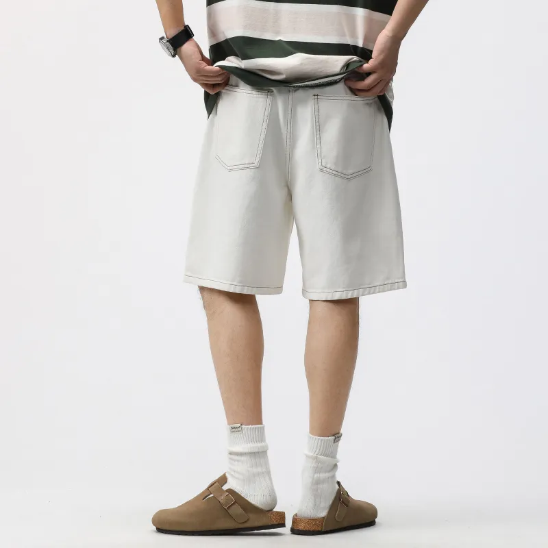 JUCY JUDY Denim Shorts Unisex White-4