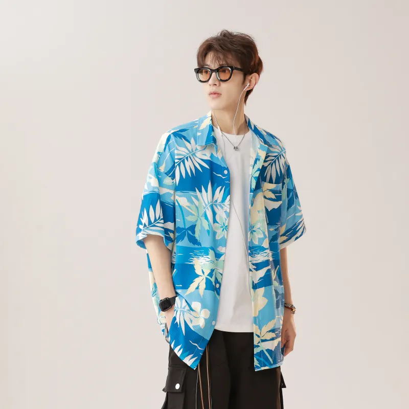 JUCY JUDY Shirt Unisex Hawaii Blue-3