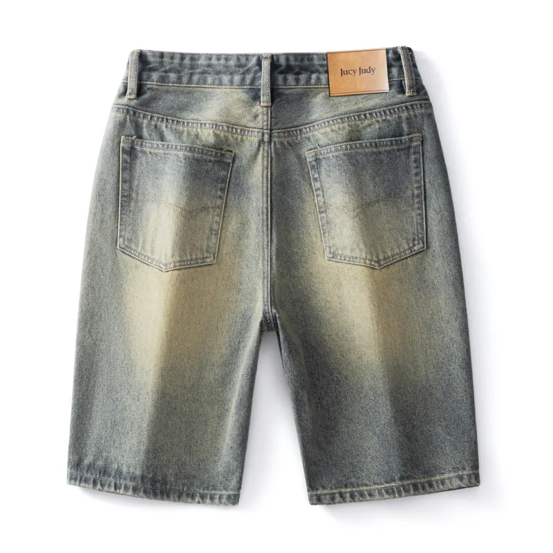 JUCY JUDY Denim Shorts Unisex Yellow Mud Blue-1
