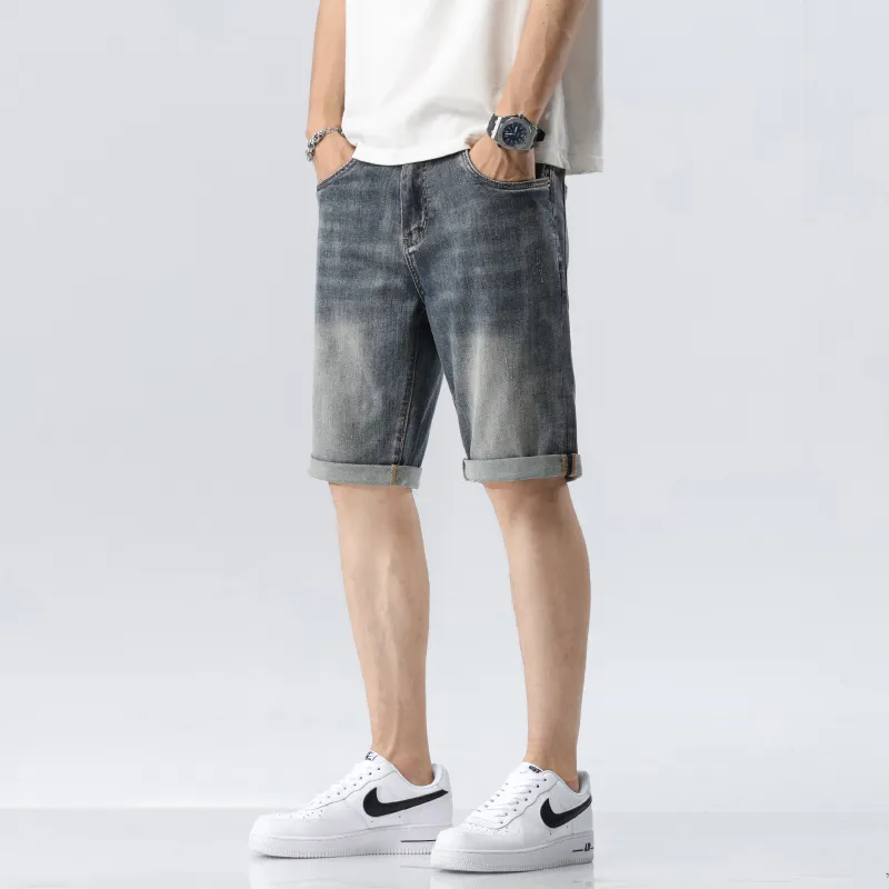 JUCY JUDY Denim Shorts Unisex Blue Gray-5