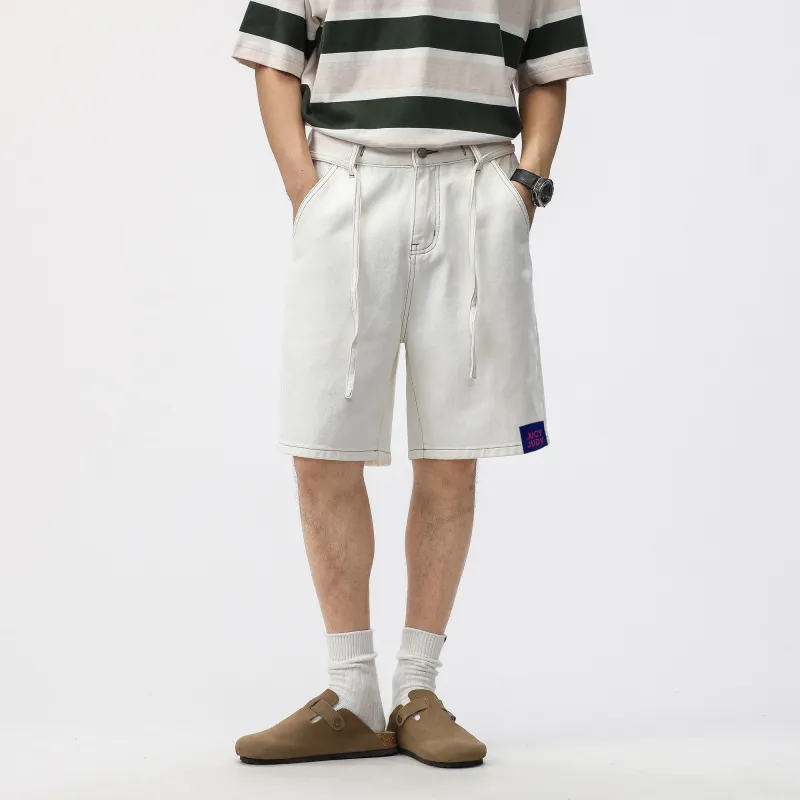 JUCY JUDY Denim Shorts Unisex White-2