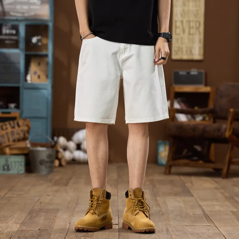 JUCY JUDY Denim Shorts Unisex White-2