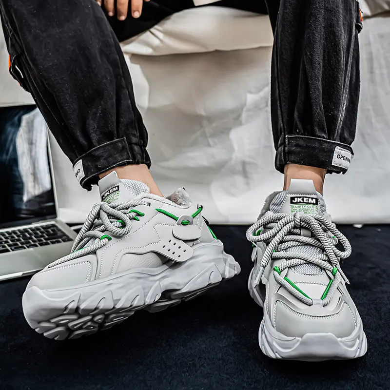 JKEM Height Increasing Lightweight Breathable Low Top Chunky Sneakers Men's-16
