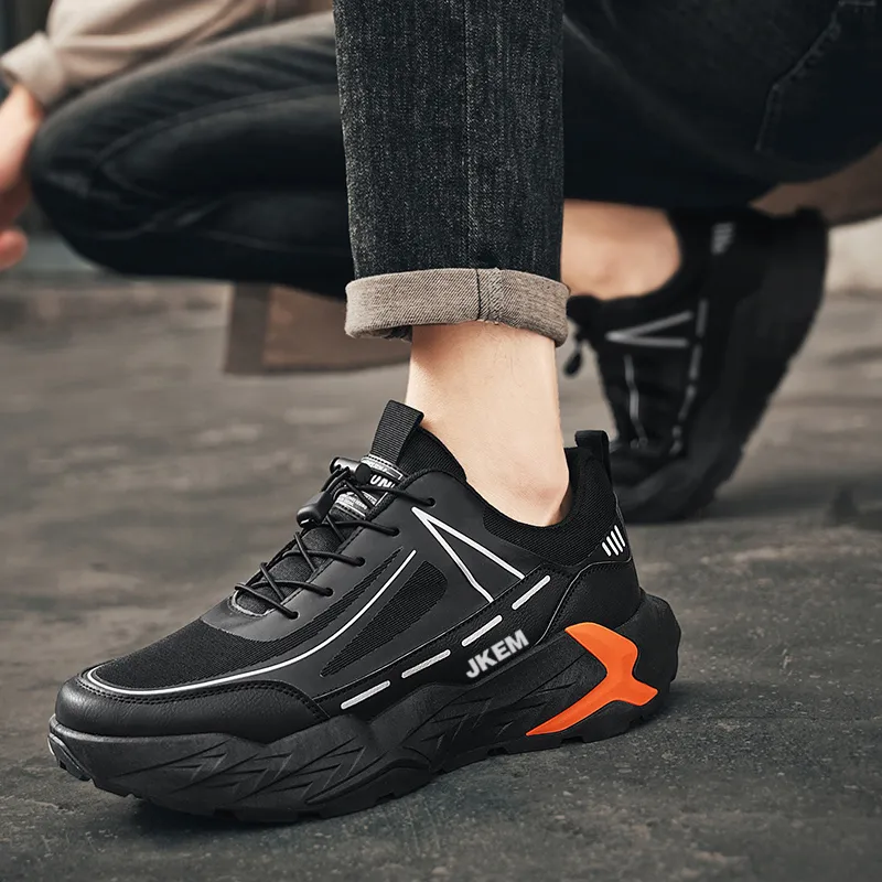 JKEM Cushioning Anti-Slip And Wear-Resistant Height Increasing Low-Top Chunky Sneakers Men's-4