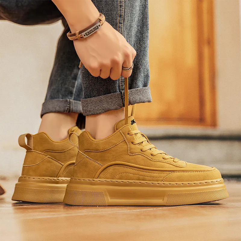 JKEM Anti-Slip And Wear-Resistant Height Increasing High-Top Skateboard Shoes Men's-8