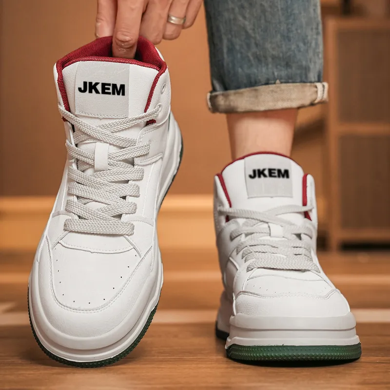 JKEM Slip-Resistant Cushioning Abrasion-Resistant High-Top Skateboard Shoes Men's-8