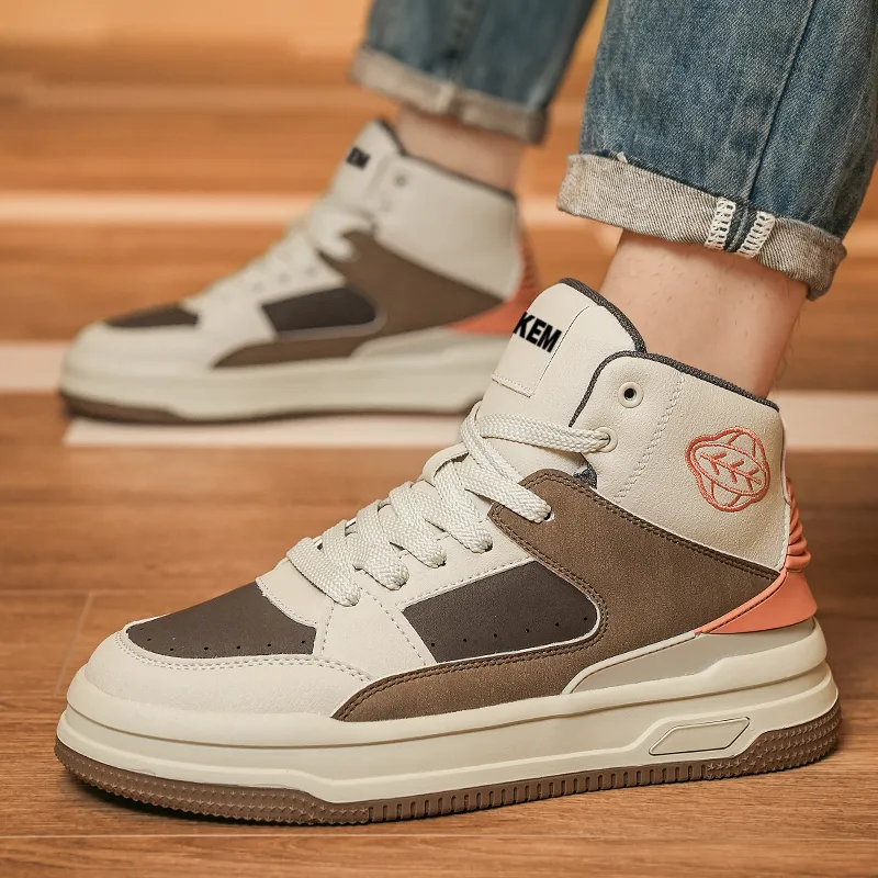 JKEM Slip-Resistant Cushioning Abrasion-Resistant High-Top Skateboard Shoes Men's-12