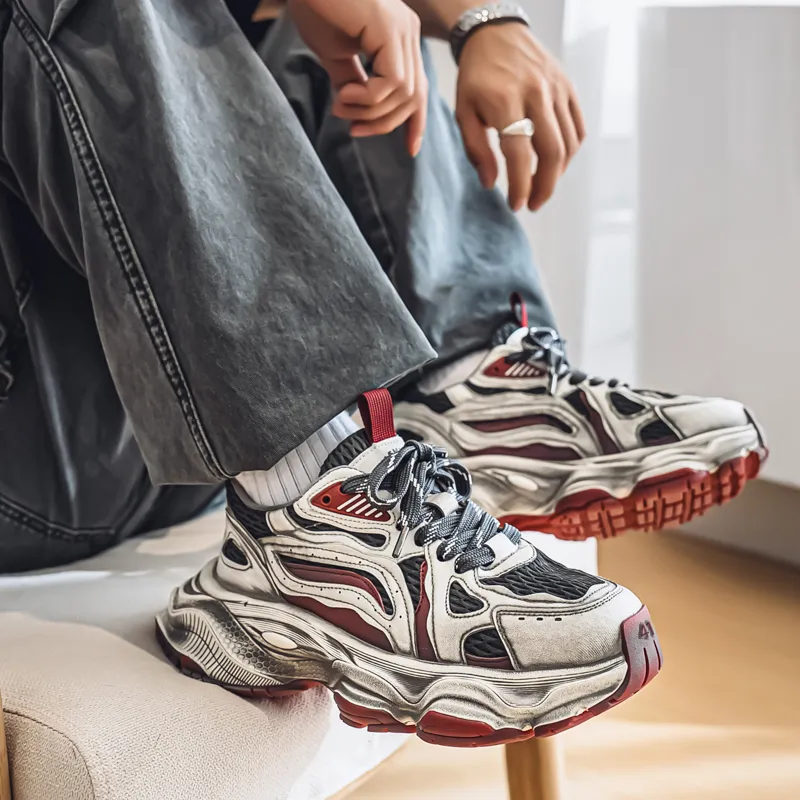JKEM Cushioning, Breathable, Height Increasing Low Top Chunky Sneakers Men's-8