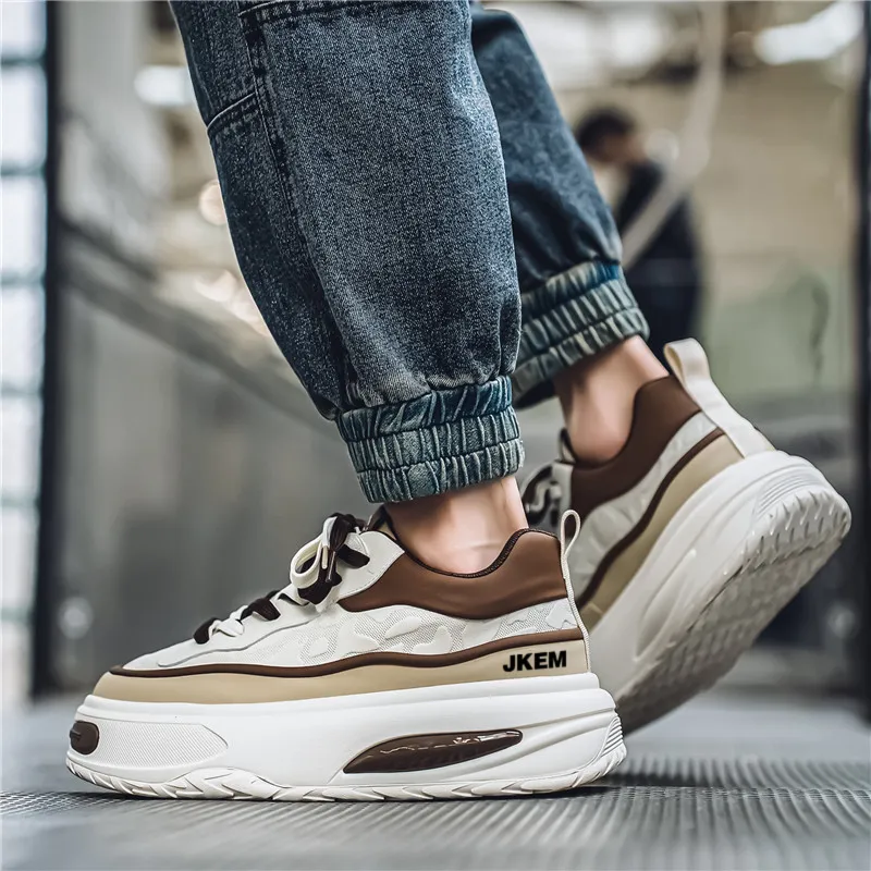 JKEM Slip-Resistant Cushioning Abrasion-Resistant Low-Top Skateboard Shoes Men's-14