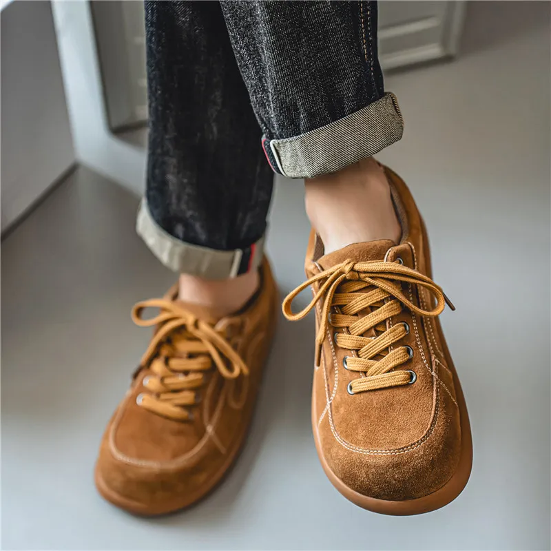 JKEM Men's Casual Shoes Men Low Top Black/Khaki/Chestnut-8