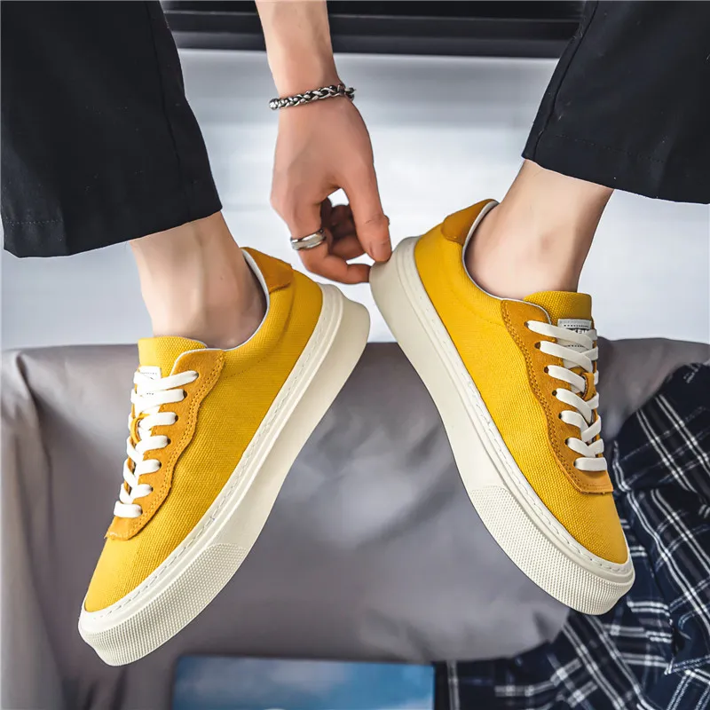 JKEM Cushioning Abrasion Resistant Breathable Slip Resistant Low Top Canvas Shoes Men's-9