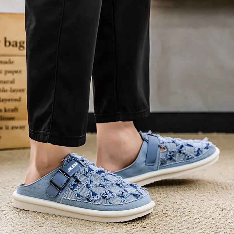 JKEM Abrasion Resistant Slip Resistant Closed Toe Slippers Men's-3