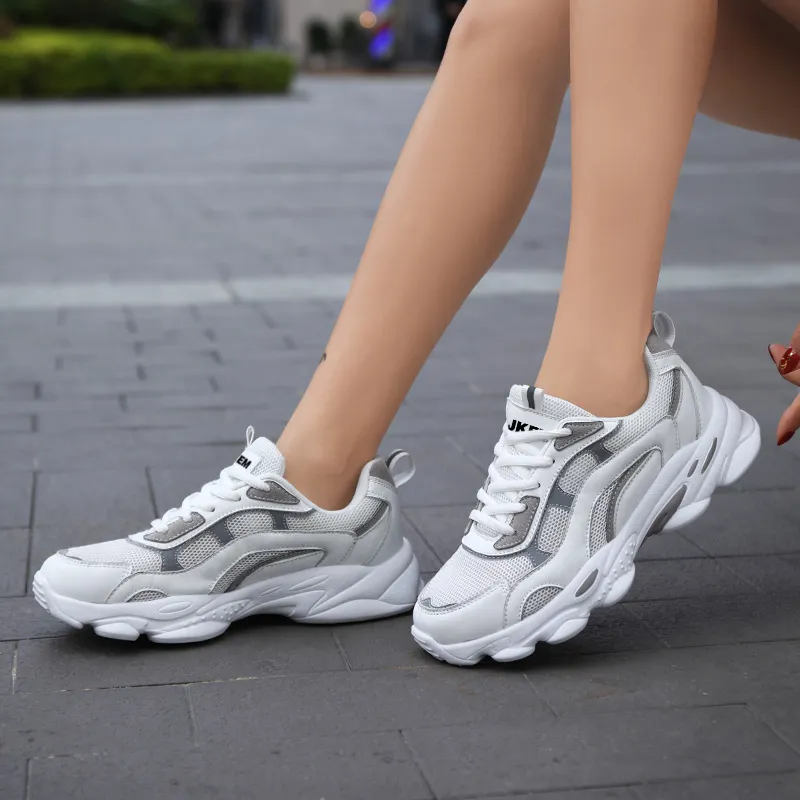JKEM Wear-resistant Lightweight Breathable And Non-slip. Low-Top Chunky Sneakers Women's-26