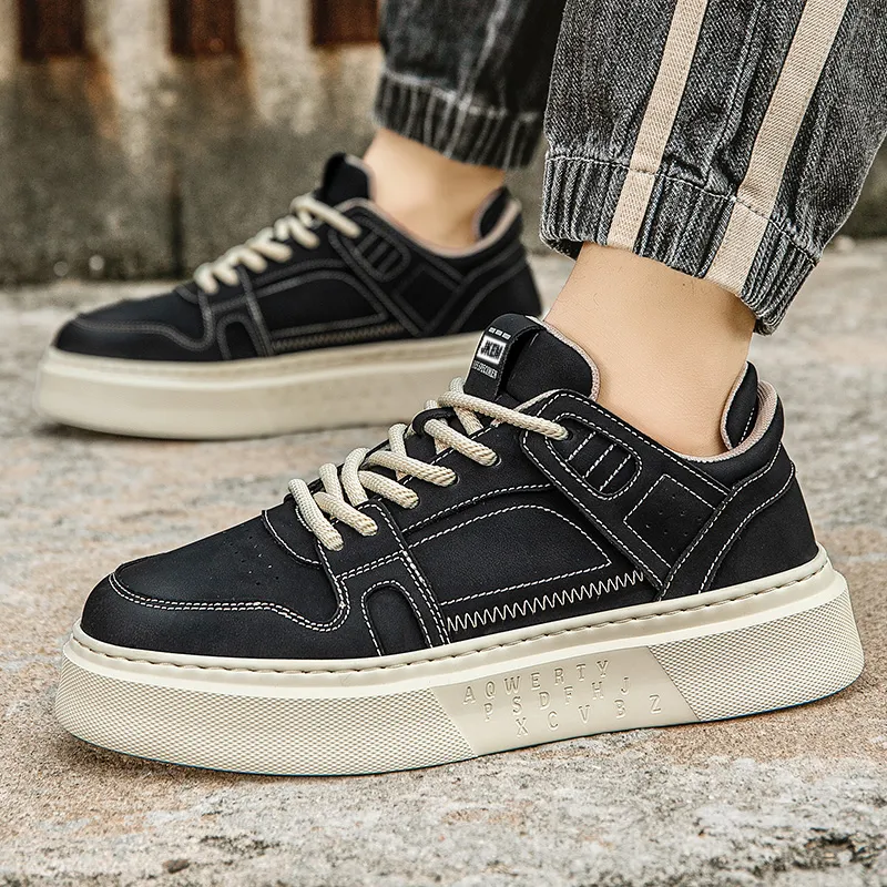 JKEM Slip Resistant Cushioning Abrasion Resistant Low Top Skateboard Shoes Men's-2
