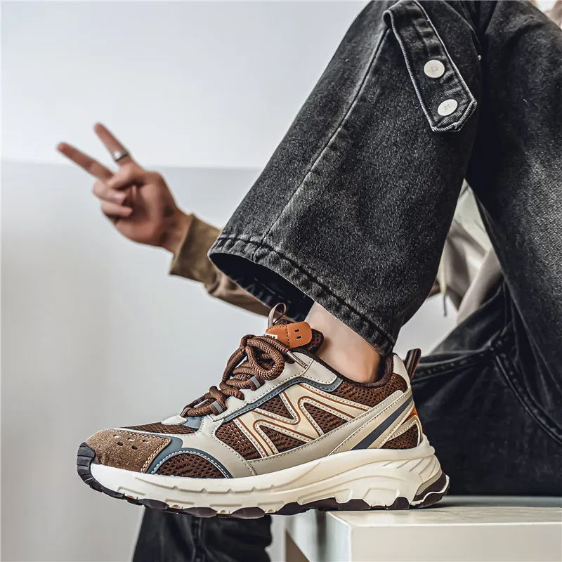 JKEM Cushioned Slip Resistant Abrasion Resistant Low Top Chunky Sneakers Men's-13