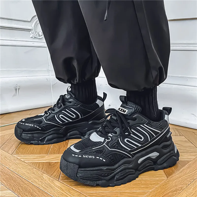 JKEM Anti Slip Wear Resistant Low Top Chunky Sneakers Men's-1