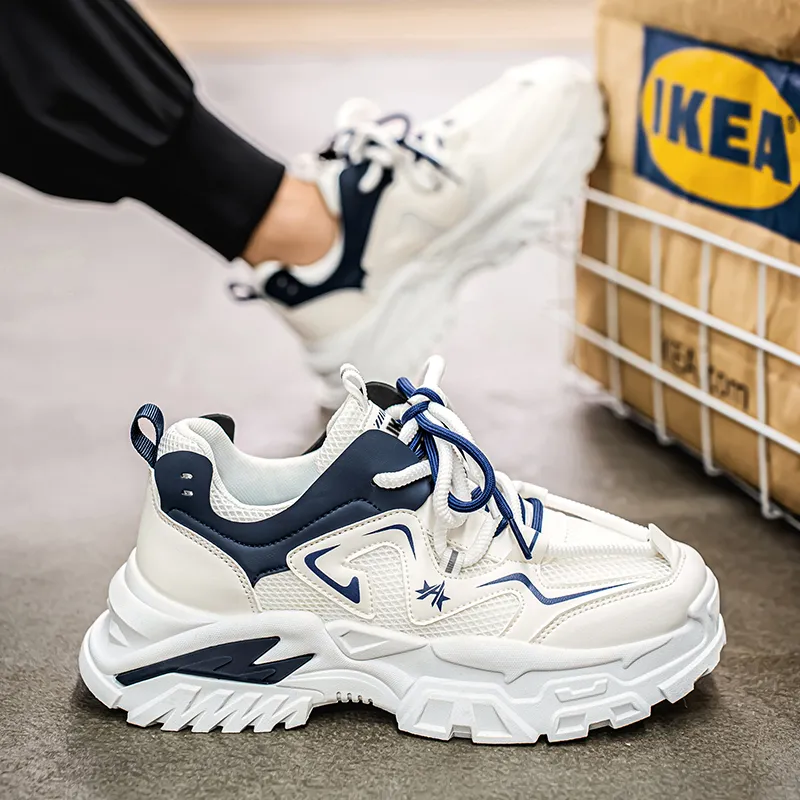 JKEM Cushioning, Slip Resistant, And Abrasion Resistant Low Top Chunky Sneakers Men's-9
