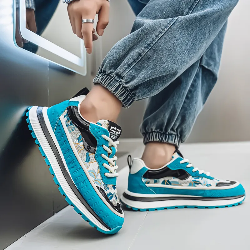 JKEM Shock Absorbers With Slip Resistant And Abrasion Resistant Properties Low Top Casual Shoes Men's-3