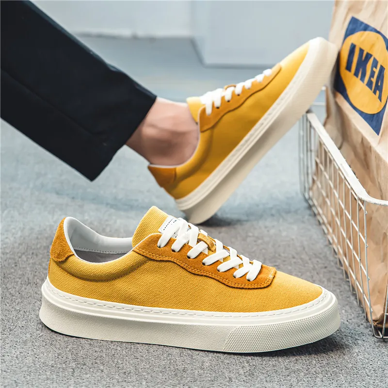 JKEM Cushioning Abrasion Resistant Breathable Slip Resistant Low Top Canvas Shoes Men's-7