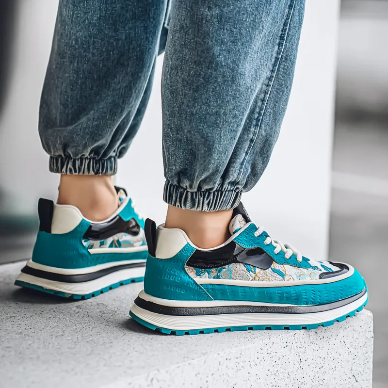 JKEM Shock Absorbers With Slip Resistant And Abrasion Resistant Properties Low Top Casual Shoes Men's-4