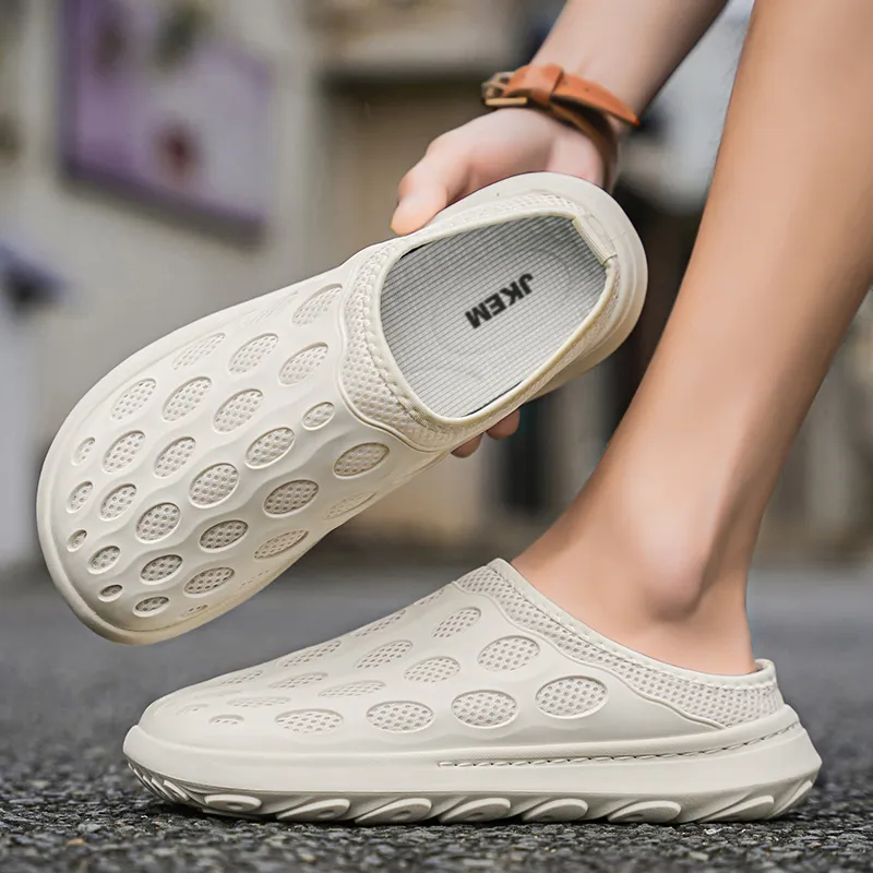 JKEM Abrasion Resistant Slip Resistant Closed Toe Slippers Men's-12
