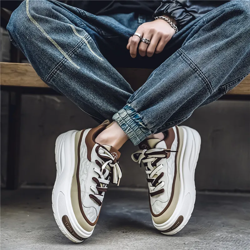 JKEM Slip-Resistant Cushioning Abrasion-Resistant Low-Top Skateboard Shoes Men's-12