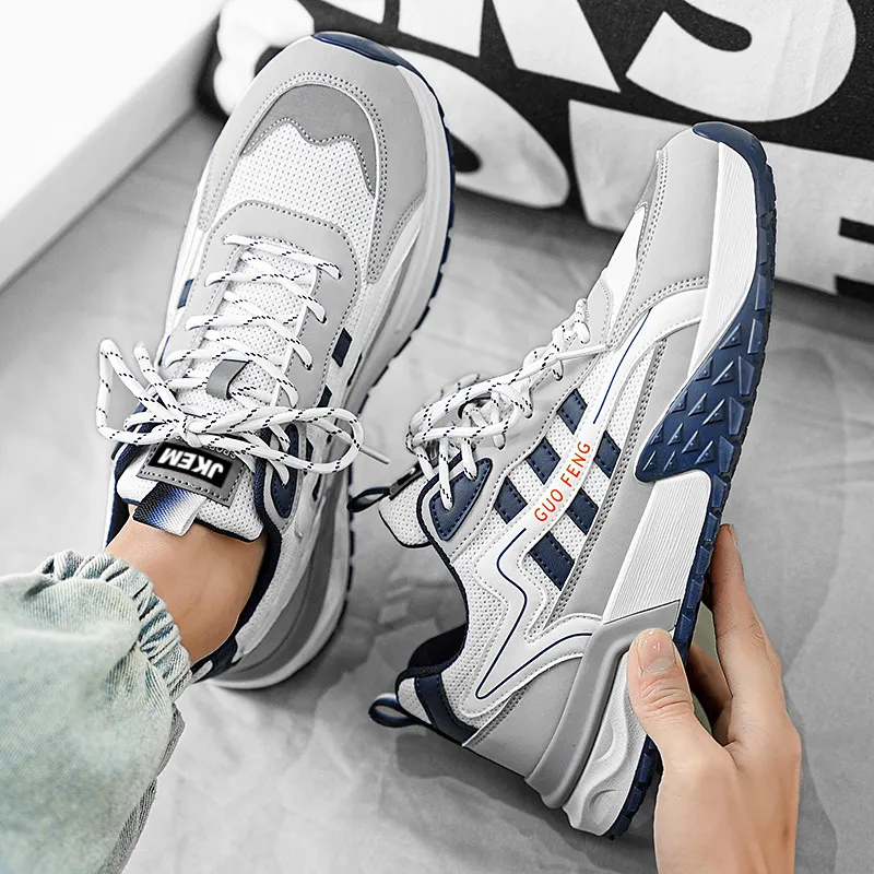 JKEM Cushioning Anti-Slip Wear-Resistant Breathable Height Increasing Low-Top Casual Shoes Men's-5