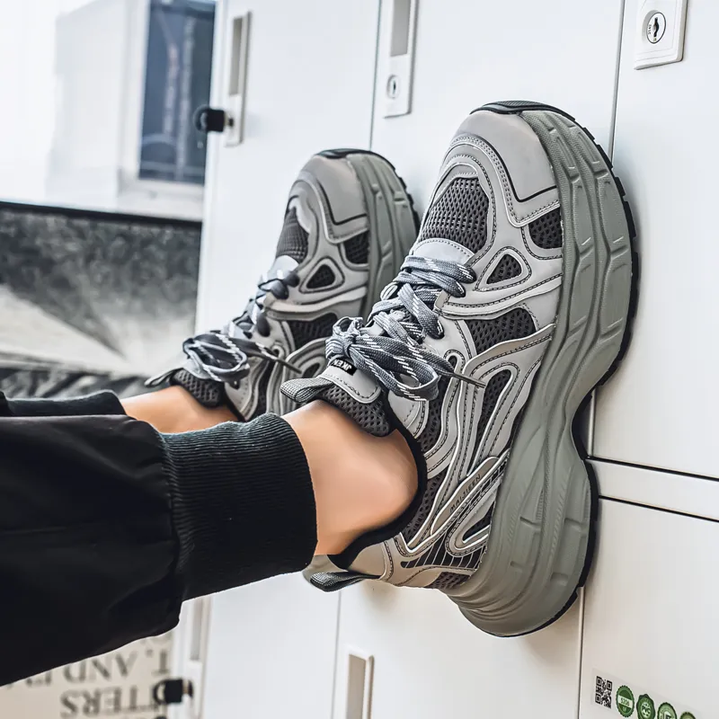 JKEM Cushioning, Slip Resistant, And Abrasion Resistant Low Top Chunky Sneakers Men's-12
