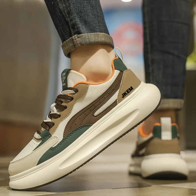 JKEM Anti-Slip And Wear-Resistant Height Increasing Low-Top Casual Shoes Men's-2