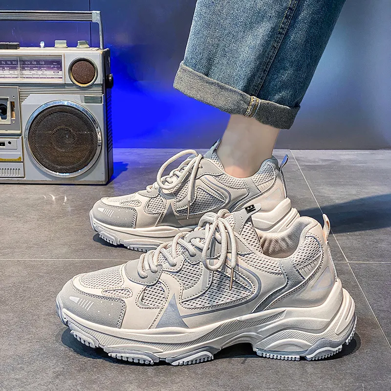 JKEM Wear-resistant Lightweight Breathable And Non-slip. Low-Top Chunky Sneakers Men's-22