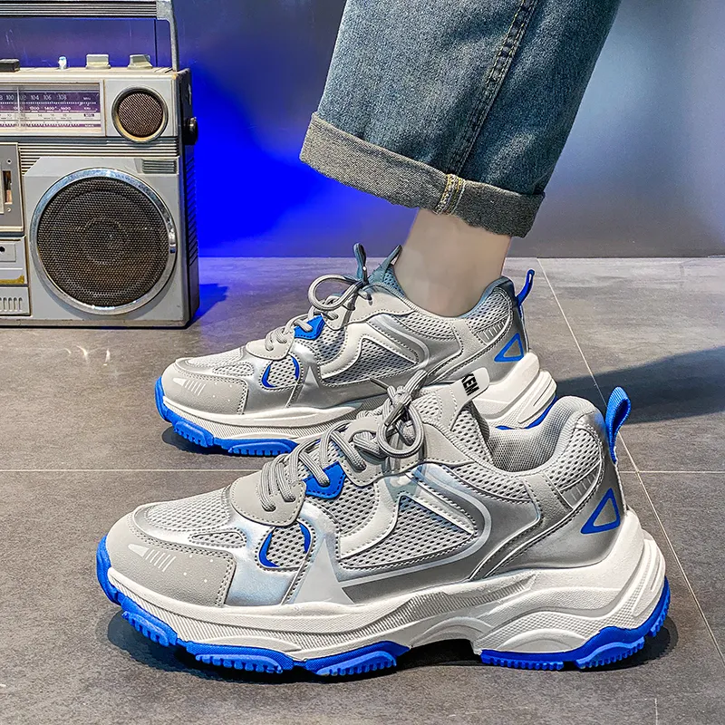 JKEM Wear-resistant Lightweight Breathable And Non-slip. Low-Top Chunky Sneakers Men's-6