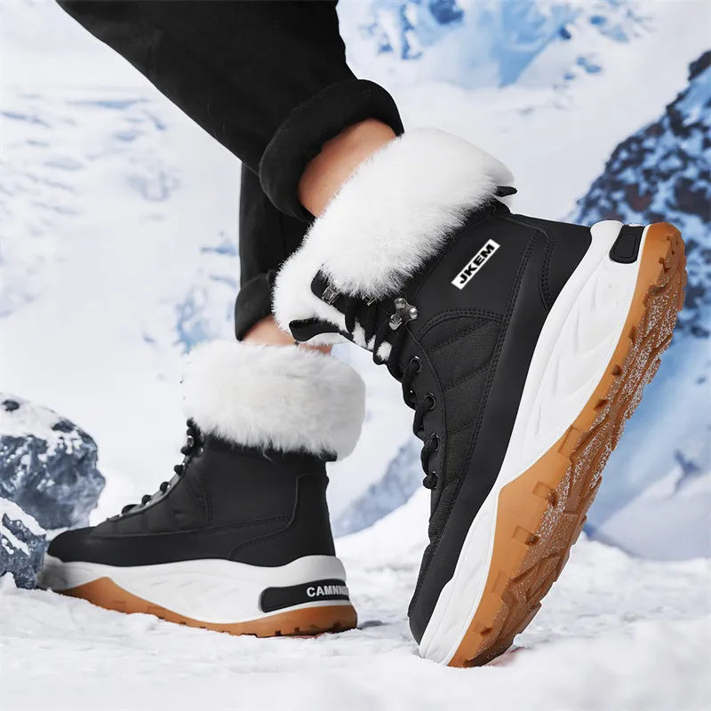 JKEM Short Mid-Calf Snow Boots Men's-8