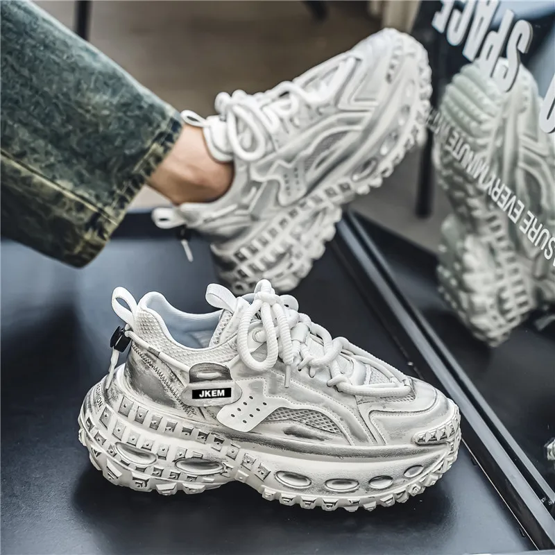 JKEM Height Increasing Breathable Low Top Chunky Sneakers Men's-8