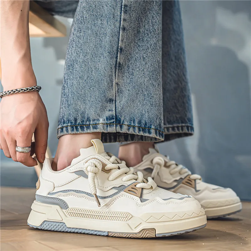 JKEM Wear resistant Lightweight Breathable And Non slip. Low Top Skateboard Shoes Men's-11