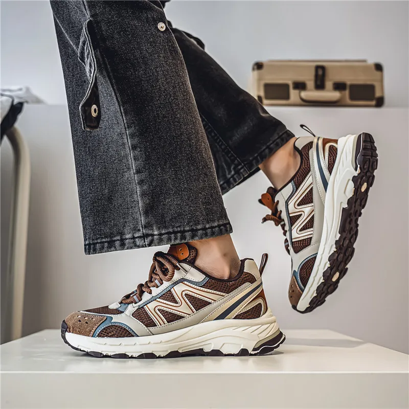JKEM Cushioned Slip Resistant Abrasion Resistant Low Top Chunky Sneakers Men's-12