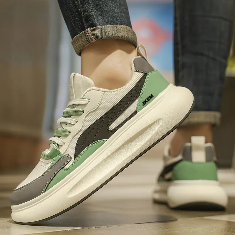 JKEM Anti-Slip And Wear-Resistant Height Increasing Low-Top Casual Shoes Men's-7