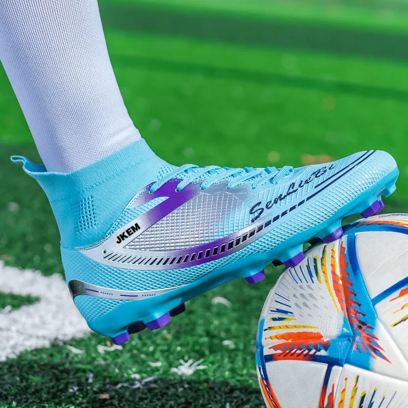 JKEM FG Rubber Long Studs Soft Ground Firm Ground Anti-Slip Wear-Resistant Soccer Shoes Unisex-19