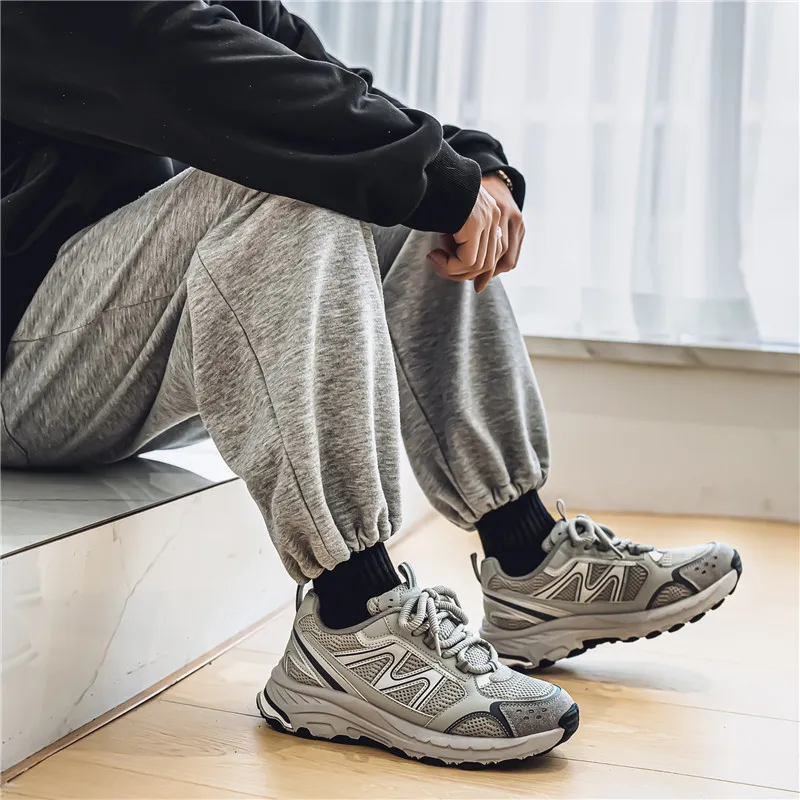 JKEM Cushioned Slip Resistant Abrasion Resistant Low Top Chunky Sneakers Men's-2